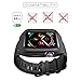 VANCHAN Compatible with Apple Watch Bands 44mm Series 6/5/4 & Apple Watch SE 44mm Band, Sport Soft Silicone Band with Protective Case Men Women for Apple Watch SE & iWatch Series 6/5/4 44mm (Black)