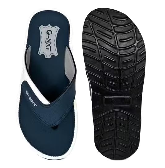 Image of Men's Printed Flip Flops Slippers Comfortable Slip On Pair Rubber Sole Casual Chappals For Home Outdoor Daily Use