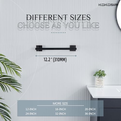 Image of KOKOSIRI Bathroom Towel Bars 12 Inch Towel Ring Oil Rubbed Bronze 30CM Hand Towel Holder for Bath Kitchen Wall Stainless Steel B4005ORB-L12