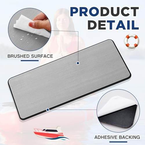 DaisyInner 36 x 16 Inch Helm Station Pad with Adhesive Backing Non Slip Boat Standing Mat 13mm Thick EVA Foam Boat Flooring Helm Pad for Rv Sea Deck Marine Summer Decking Console by DaisyInner - Image 2