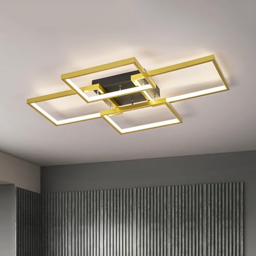 Plafonnier LED rectangulaire dimmable de 3000K à 6000K pour éclairage de salon