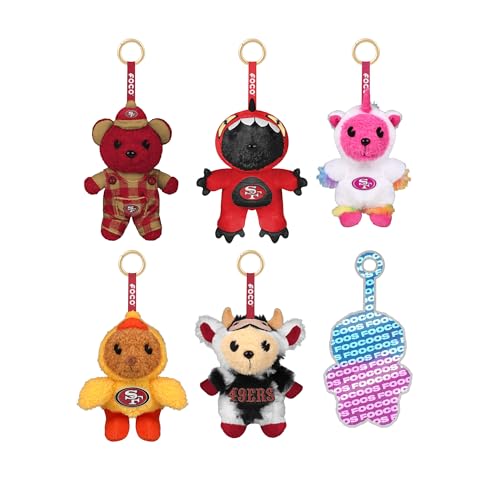 FOCO San Francisco 49ers NFL FOOCOOS Plush Bag Charm Keychain