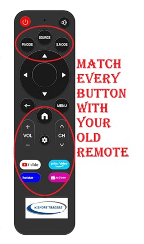 Image of Remote Control Compatible with VW Linux Frameless Series Full Hd Smart Led Tv VW43C3 (Please Match Your Old Remote with Given Image for Work It Must Be Exactly Same As Shown in Image)