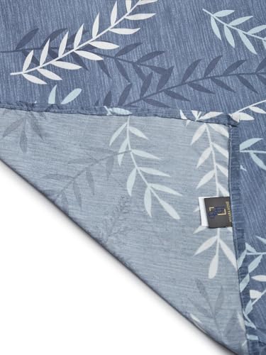 Image of ROSARAHOME 180 TC Microfiber Flat Queen Size Double Bed Bedsheet with 2 Pillow Cover| Bedsheet:240cmx225cm Pillow Covers:45cmx70cm,Floral Dark Blue