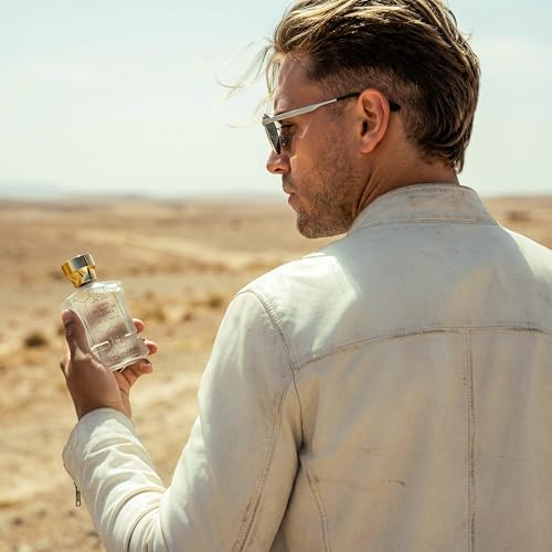 Image of H HABIBI White Moroccan Leather Perfume for Men Eau de Parfum 75 ml | Made in USA. Long lasting Arabian cologne with spicy woody notes and Moroccan leather for men.