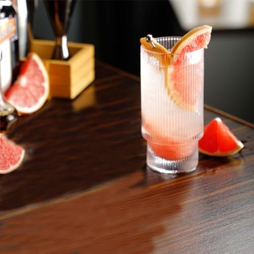 Set de 4 vasos de vidrio con tapa y sorbete miniatura 5