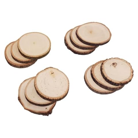 Walnut Hollow Live Edge Basswood Coaster, 3-1/2"-5" Wide (12-Pack) - for Wood Burning, Home Décor, and Rustic Weddings Cover