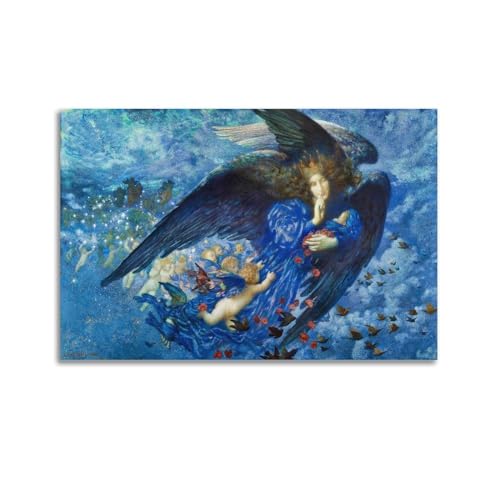 JSWLQ Edward Robert Hughes(Night With Her Train Of Stars) Artists Poster Canvas Wall Art Picture Prints Hanging Photo Gift Idea Decor Homes Artworks 16x24inch(40x60cm) JSWLQ Edward Robert Hughes(Night With Her Train Of Stars) Artists Poster Canvas Wall Art Picture Prints Hanging Photo Gift Idea Decor Homes Artworks 16x24inch(40x60cm)