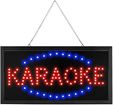 CHENXI Led karaoke neon sign new 48X25 CM indoor ultra bright flashing customed karaoke store Led sign (48 X 25 CM, B)