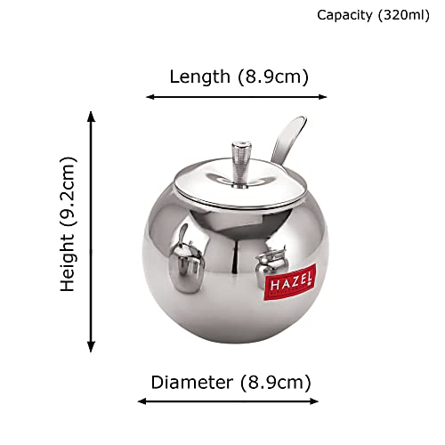 Buy HAZEL Stainless Steel Oil and Ghee Container With Spoon for Kitchen | 320 ml Capacity Multipurpose Oil Container Online at Low Prices in India - Amazon.in - Image 5