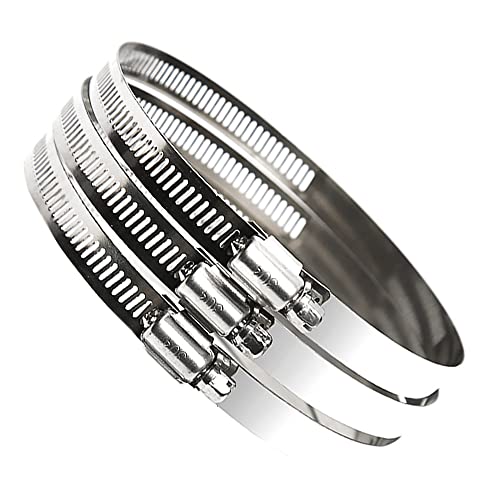 ホースバンド、304ステンレス鋼 調整可能 91mm - 114mm 配管用ホースバンド、14mm幅 (3個)ホースクランプ パイプクランプ