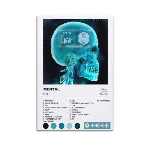 KINGGHYLL Plk - Póster decorativo de lienzo con pintura mental, arte de pared, decoración de sala de estar, póster estético moderno, 30 x 45 cm, estilo sin marco