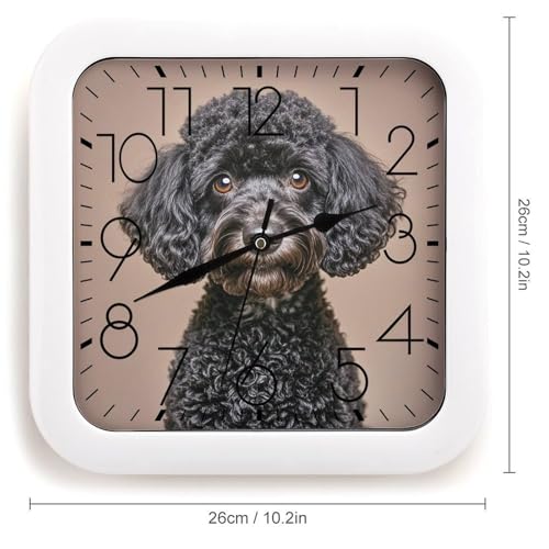 Horloge carlin noir murale silencieuse sans tic-tac et carrée - 3