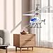DEERC Remote Control Helicopter, 3.5 CH Altitude Hold RC Helicopters w/Gyro for Beginner, 2 Shells LED Light One Key Take Off/Landing, 2.4GHz Aircraft Indoor Flying Toy for Kids Boys Girls