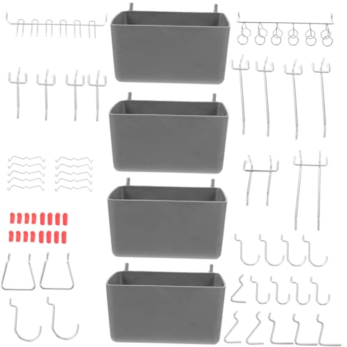 CIYODO Pegboard Bins for Craft Storage Modular Display Hooks Kit Garage Organization Accessory Set