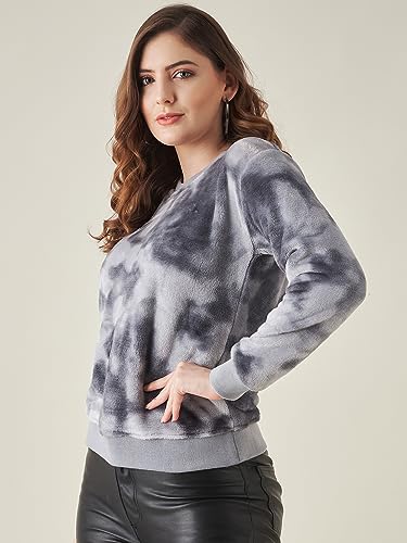 Image of Modeve Self Design Round Neck Casual Women Sweater||Winterwear||