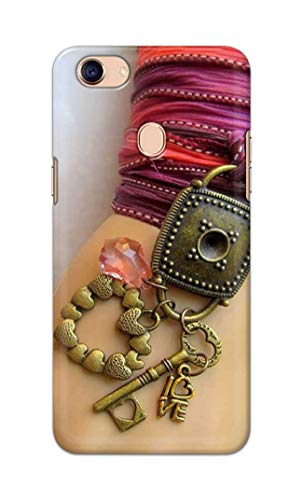 Image of Girl Hand with Keychain Hard Back Case Cover for Oppo F5 / Oppo F5 Youth /Oppo F5 Plus Back Cover -(J5) VNS2228