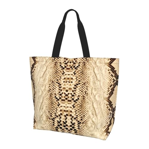 Tote Bag Piel De Serpiente Mujer Bolsos Shopper Plegable Bolsa De Mano Moda Bolsos De Hombro Para Viaje Compras Escuela