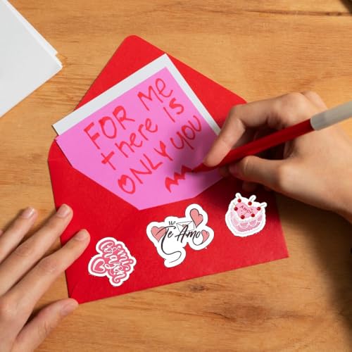 Image of Spanish Love Stickers for Romantic Moments | Heartfelt Valentine Decals for Journals, Cards, Scrapbooks & Personalized Gifts for Phones, Laptops, Water Bottles