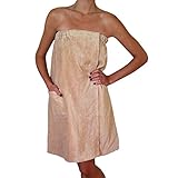 Radiant Saunas SA5328 Women's Spa & Bath Terry Cloth Towel Wrap, Tan