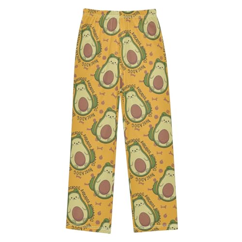 Boys' Pants Funny Cat Avocado Long Bottoms Jogger Pants Elastic Waist Trousers with Pockets S-XL