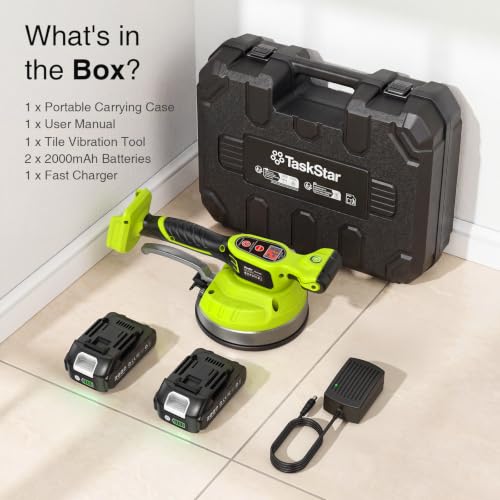 Taskstar Tile Vibration Tool 160mm with 2 ×2000mAh Battery for Laying Tiles - image 9