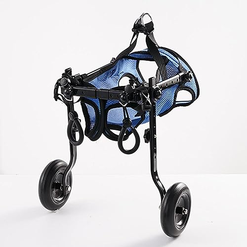 Fgbetcv Kleine Räder für Hinterbeine, Behinderte, leichte Spaziergänge, Rehabilitation, Haustier-Trolley, Hunde-Beinbandage und Hüftstütze, Mobilitätshilfe für behinderte Haustiere