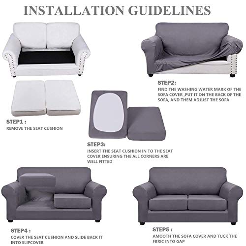 Hyha 4 Pieces Stretch Sofa Slipcovers thumb #8