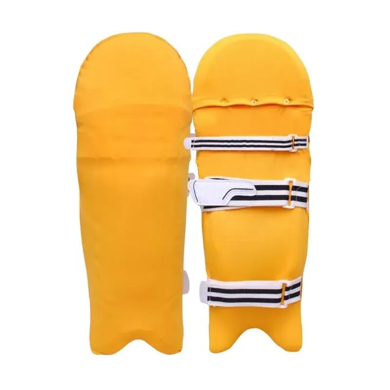 Image of Cricket Leg Guard Pad Skin - Cover /Outer Skin (1 Pair Yellow)