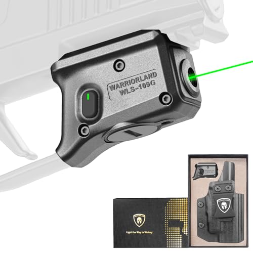WARRIORLAND Green Laser Light and Holster Fit for Sig P365X-Macro - Compact Lightweight Trigger Laser with Battery Indicator Includes Custom Right-Hand IWB Concealed Carry Kydex Holster WLS-109G-HW1