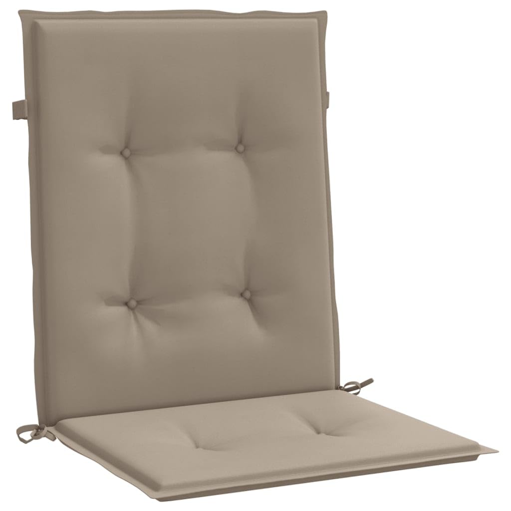 vidaXL Cojines de Sillas de Jardín 6 uds, Almohadas con Respaldo Alto, Acolchados para Sillones, Cojines para Patio, Tela Gris Taupe 100x50x3 cm
