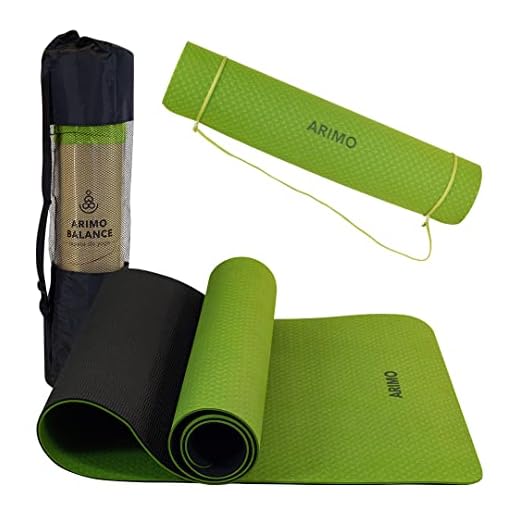 ARIMO Tapete Yoga Mat Antiderrapante TPE Ecológico Biodegradável Todos Os Tipos de Yoga/Pilates 181 x 61 cm x 6 mm (Verde Claro)