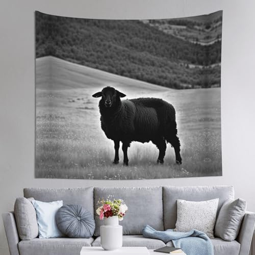 Tapisserie mouton mignon JEJEA 152x130 cm pour deco murale de chambre