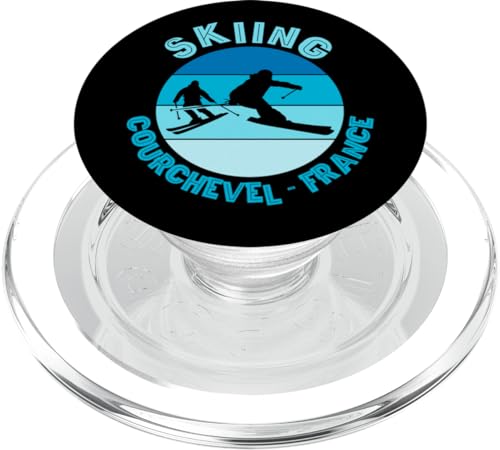 Skiing Courchevel France Skier PopSockets MagSafe PopGrip for iPhone