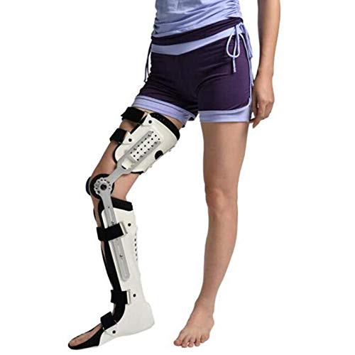 Rodillera, Estabilizador De Pierna Completa Ajustable Ortesis De Rodilla Férula, Rodillera Ortesis De Tobillo Y Pie De Rodilla KAFO Brace Fijo para ACL, PCL, MCL O LCL, Pierna Derecha