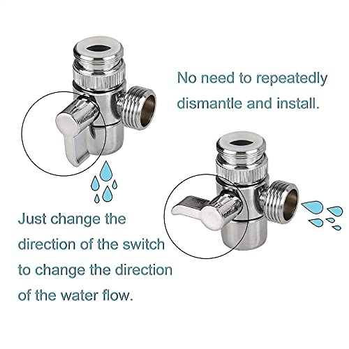 Bretoes Waschbecken-Wasserhahn-Schlauchsprüher, 1,5 m Brauseschlauch, Silber, 5 Adapter, Einstellbarer Brausehalter, Edelstahl, Duschbrause-Set