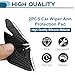 2PCS Car Windshield Wiper Arm Hole Silicone Protector Pad, Front Wiper Protective Guards, Dust-Proof Wipers Arms Protector Cover, Universal Wipers Blade Covers Car Accessories for Most Car (Black)