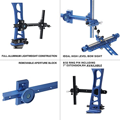 Perogen Archery Bow Sight Target Sight T Shape Adjustable Bow Sights For Recurve Bow Hunting Practice Range Rh (Blue) #TOP4