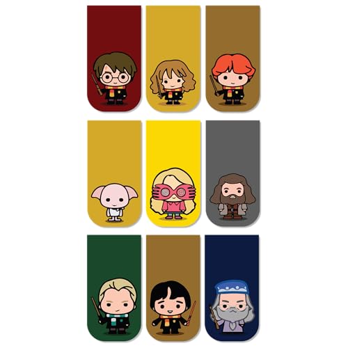 Image of Harry Potter Bookmarks Chibi - Set of 9 Magnetic Bookmarks | Best Gift for Readers, Book Enthusiast & Fans | Fridge Magnets (Harry Potter Chibi)