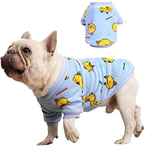 PETANGEL Fleece Dog Shirt, Soft Flannel Dog Sweatshirt Clothes for Puppy Small Dogs, Cute Duck Winter Party Dress Up Clothes for French Bulldog, Poodle Pug (Size: XXL, Chest: 68 cm) (B09QKY2M5R) Amazon Price History, Amazon Price Tracker