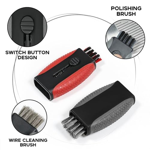 Cepillo de golf portátil de bolsillo para limpiar estrías de bolas 5