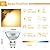 GU10 LED Light Bulbs, 50 Watt Halogen Equivalent, Warm White 2700K, 4W LED Bulbs for Track&Recessed Lighting, 120°Flood Beam Lighting for Kitchen, Range Hood, Living Room, Bedroom, 6 Pack