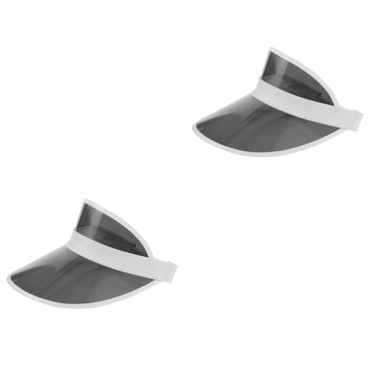 POPETPOP 2 Piezas Sombrero de Protección Solar de Plástico Transparente con Visera Ancha para Mujer para Playa y Actividades al Aire