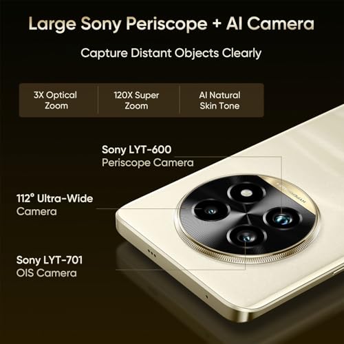 Image of realme 13 Pro+ 5G Smartphone 8+256GB Gold,6.67inch Screen,120HZ Curved Vision Display,80W SUPERVOOC Charge,82MP Camera,Qualcomm Snapdragon 7s Gen2,IP65