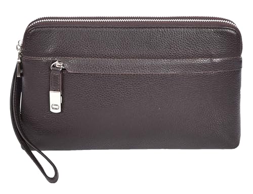 Pochette de voyage en cuir homme A607 idéale pour l'embarquement à l'aéroport