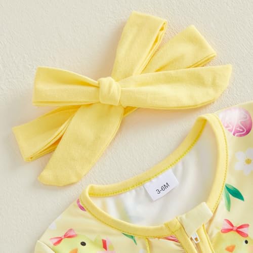 Image of Kuriozud Newborn Infant Unisex Baby Boy Girl Button Solid Romper Bodysuit One Piece Jumpsuit Outfits Clothes | Newborn Baby Girl Sleeper for Daily, Brithday, Halloween, Christmas, New Years, Valentines, St. Patrick's Day, Easter 0-9M