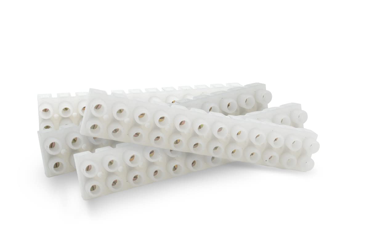 REVALS 12 Ways PVC Terminal Connector Strip, Screw Terminal Blocks Dual Row Electric Barrier Strip for Electric Wire Connecting, Electrical Control (6 Amp, Pack of 5)-image-33