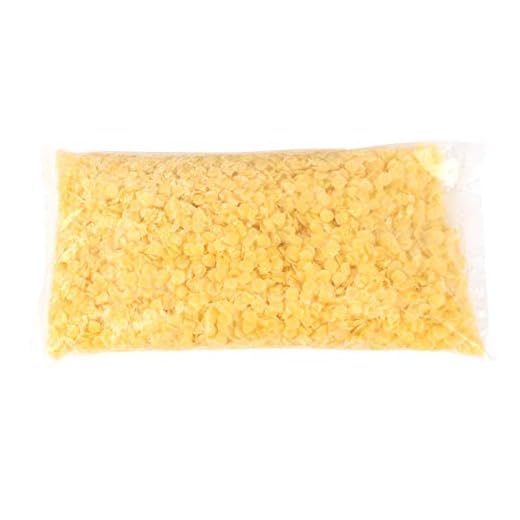 Cera de abelha natural, cera de abelha natural pura, pellets de cera de abelha amarelo branco grau alimentício grau alimentício cera de abelha para lápis de sobrancelha sombra (amarelo)