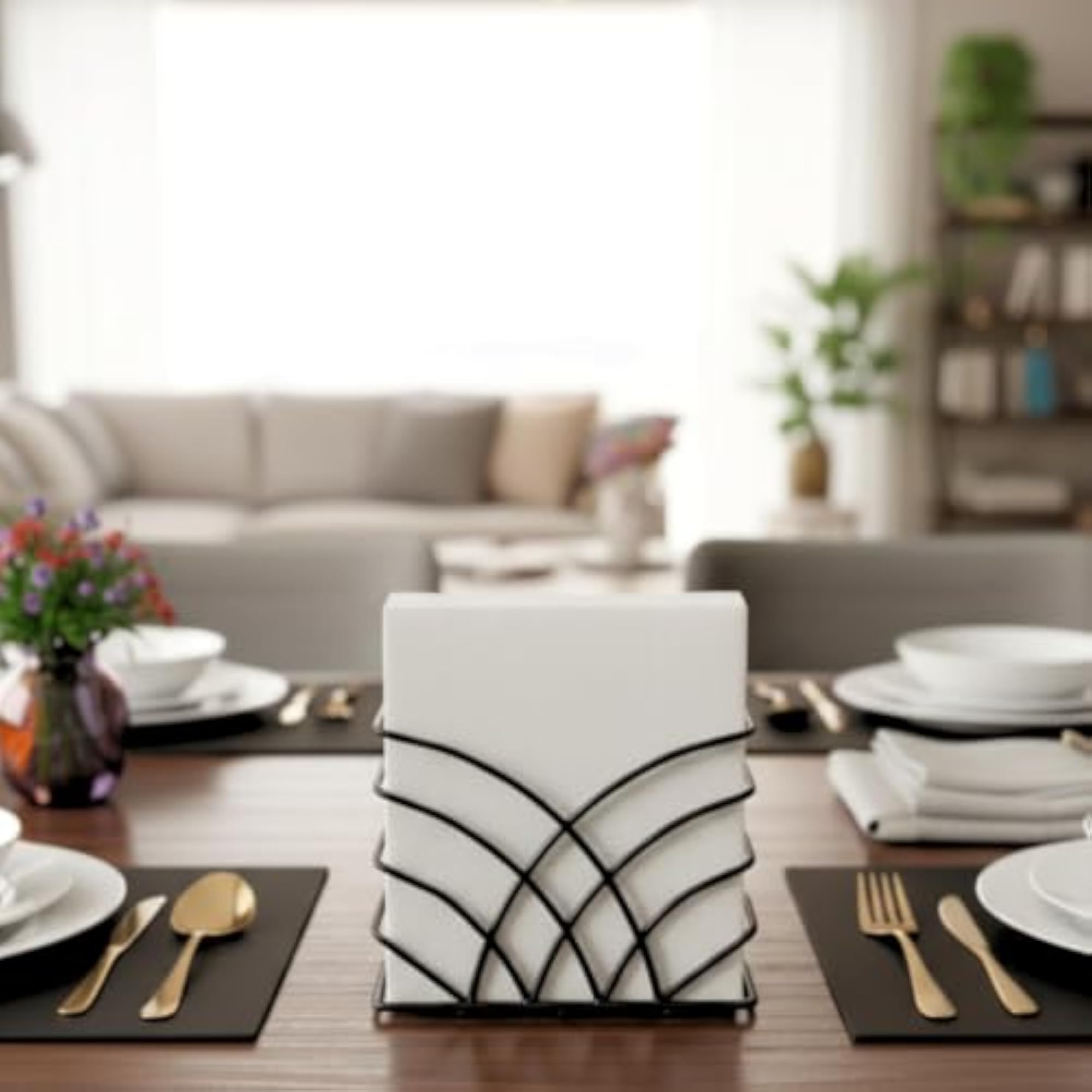 Decorative Metal Napkin Holder for Dining Table