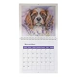 Hunde Kalender - Cartoon Niedlicher Hund Monatskalender - Familienkalender für 12 Monate - Für Die Tägliche Planung Und Terminverwaltung An Wand Und